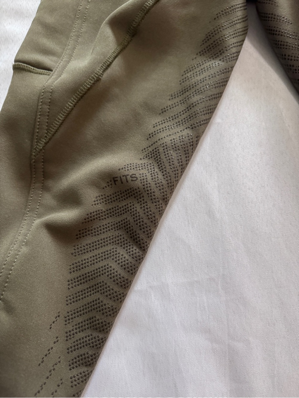 Olive Green Performance Riding Leggings - Picture 2 of 7